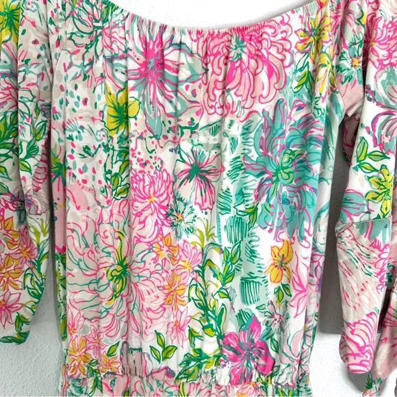 Lilly Pulitzer LANA SKORT OFF SHOULDER ROMPER; Size XS - Picture 6 of 8